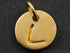 24K Gold Vermeil Over Sterling Initial "L" on a Disc Charm -- VM/2034/L